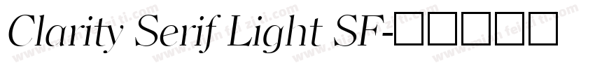 Clarity Serif Light SF字体转换
